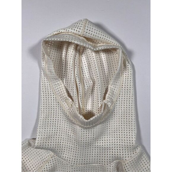 CALIA Limited Edition Perforated Fleuria Hooded Top Ivory Size Large Athletic - Picture 6 of 9